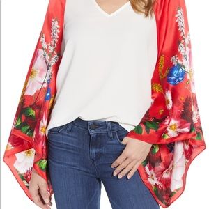 Red Ted Baker Drape Cape